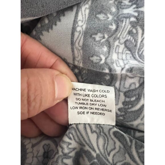 NY Collection Woman Black Grey Sleeveless Empire-Waist Maxi Dress Plus Size 2X - Picture 11 of 12